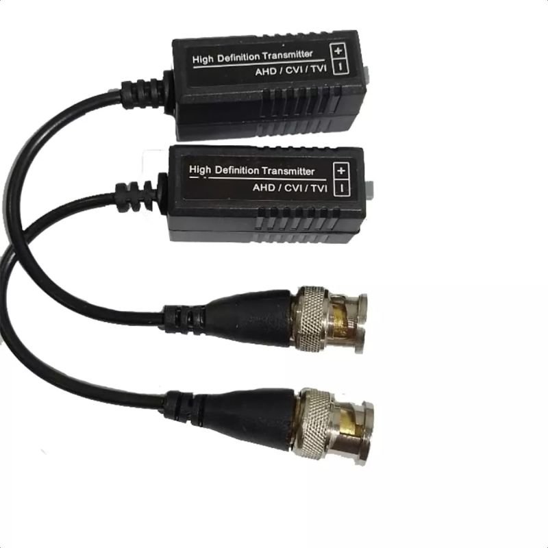 BALUN PAR VÍDEO CÂMERA AHD/HDCVI/HDTVI CFTV ENGATE RÁPIDO