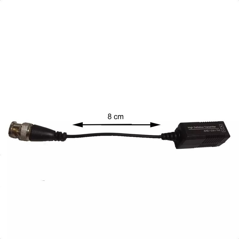 BALUN PAR VÍDEO CÂMERA AHD/HDCVI/HDTVI CFTV ENGATE RÁPIDO
