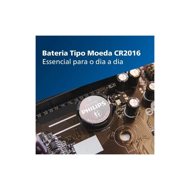 BATERIA PILHA BOTÃO LÍTIO 3V PHILIPS CR2016