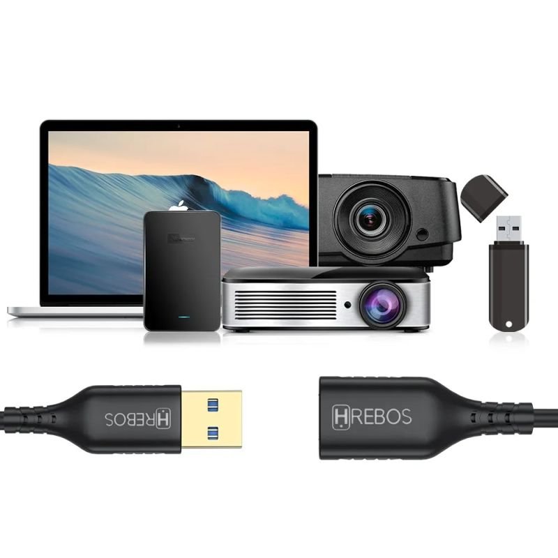 CABO EXTENSOR 3.0 USB MACHO X USB FÊMEA 3 METROS HREBOS CB-094