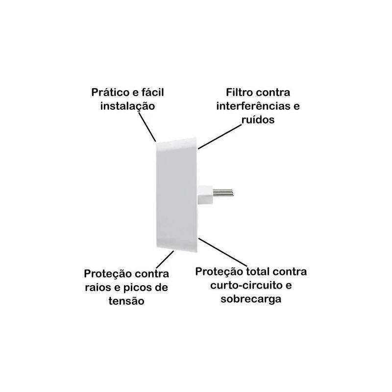 DISPOSITIVO TOMADA DE PROTEÇÃO CONTRA SURTOS ELÉTRICOS INTELBRAS EPS 302
