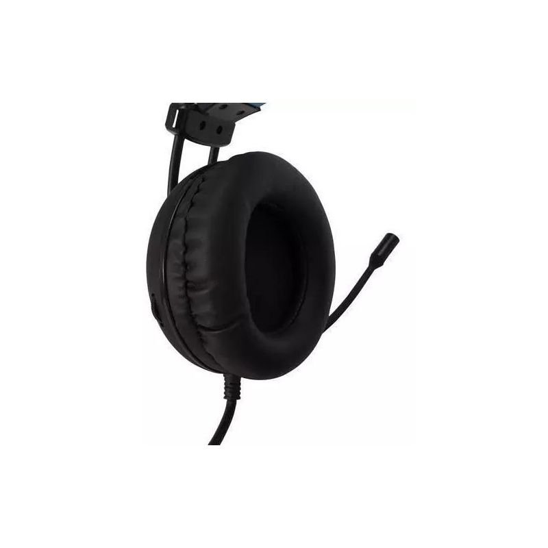 FONE DE OUVIDO HEADSET GAMER COM MICROFONE G PRO LED AZUL FORTREK H2