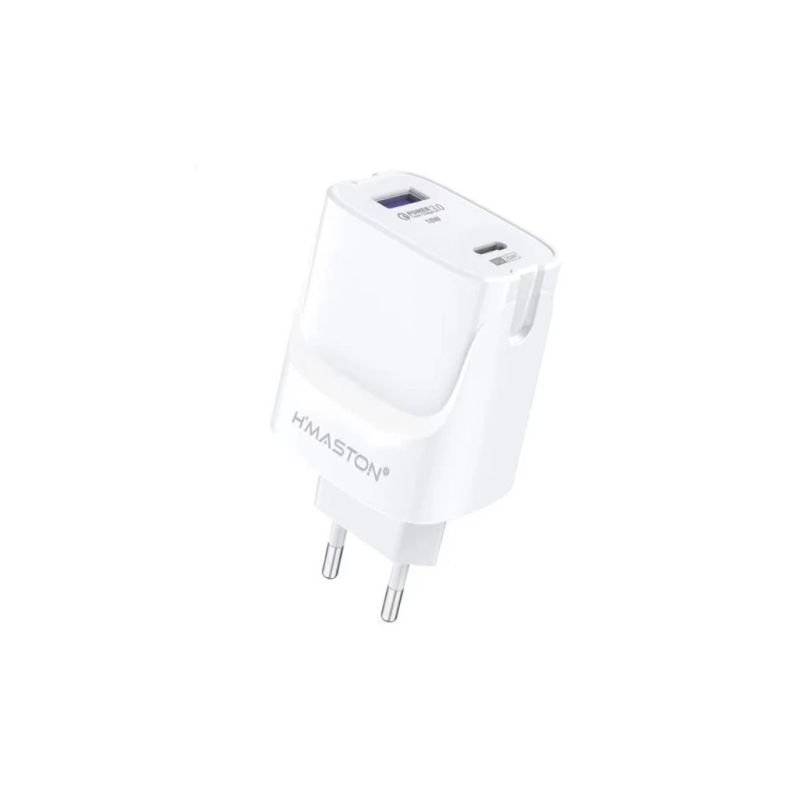 FONTE CARREGADOR RÁPIDO 38W (1 USB 18W + 1 TIPO-C 20W) HMASTON LR10