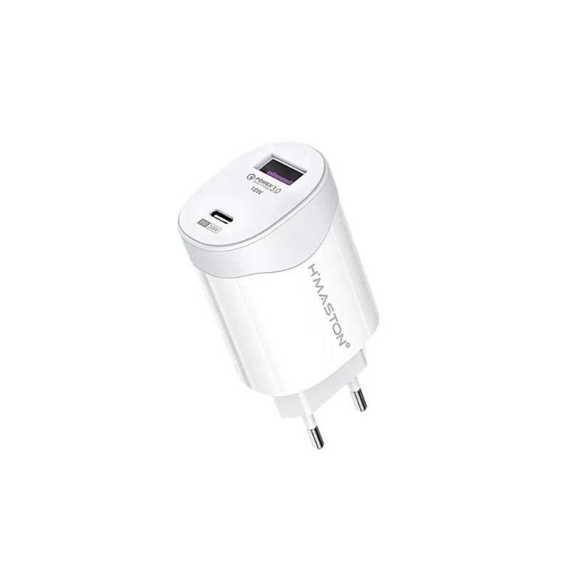 FONTE CARREGADOR RÁPIDO 38W (1 USB 18W + 1 TIPO-C 20W) HMASTON LR11