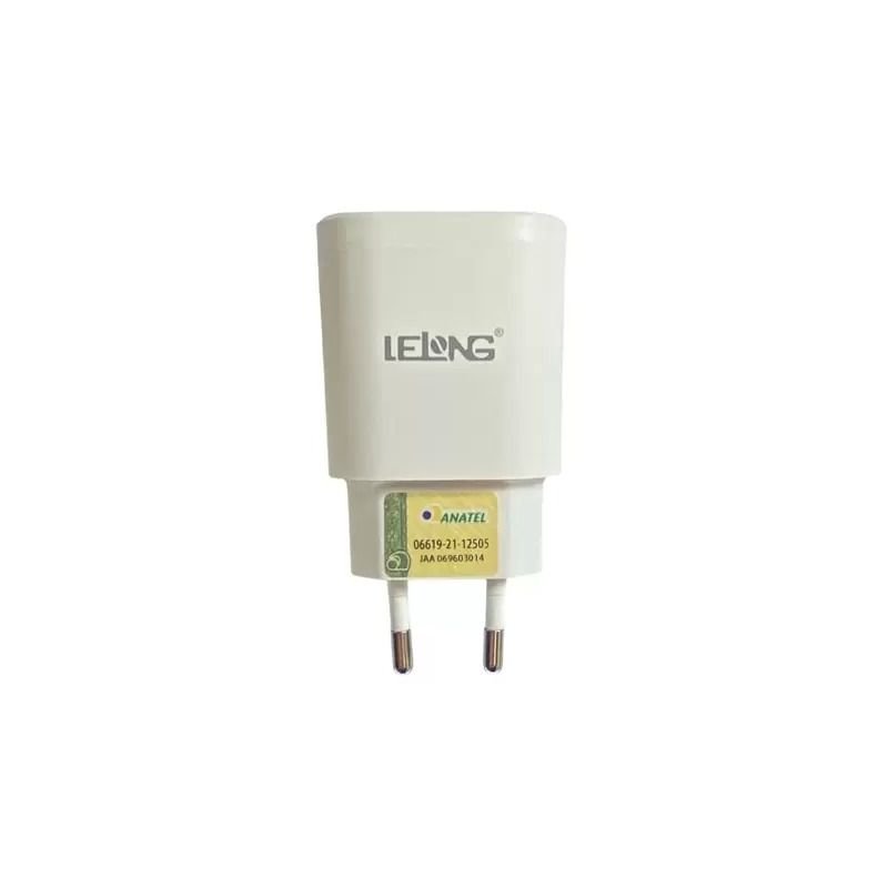 FONTE CARREGADOR TIPO-C E USB TURBO 5.1A BRANCO LELONG LE-283