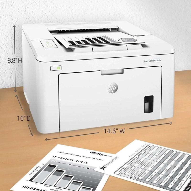 IMPRESSORA FUNÇÃO ÚNICA HP LASERJET PROJET PRO M203DW WIFI COM IMPRESSÃO PRETO/BRANCO BIVOLT 220V/240V