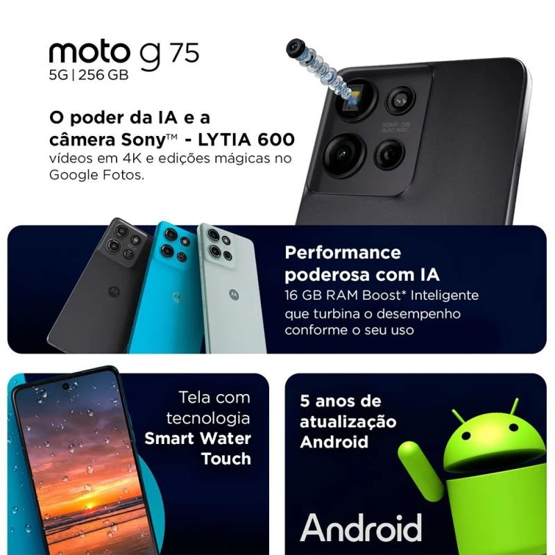MOTOROLA MOTO G75 5G 256GB + 8GB RAM