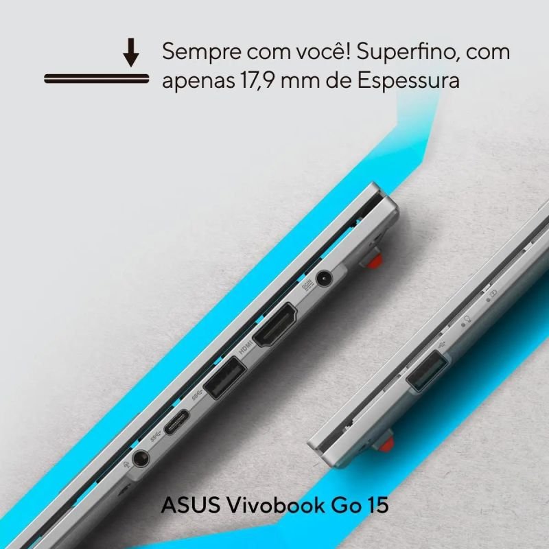 NOTEBOOK ASUS VIVOBOOK GO 15 INTEL CORE I3 12° N305 4GB + 256GB SSD TELA 15.6' E1504GA-NJ447