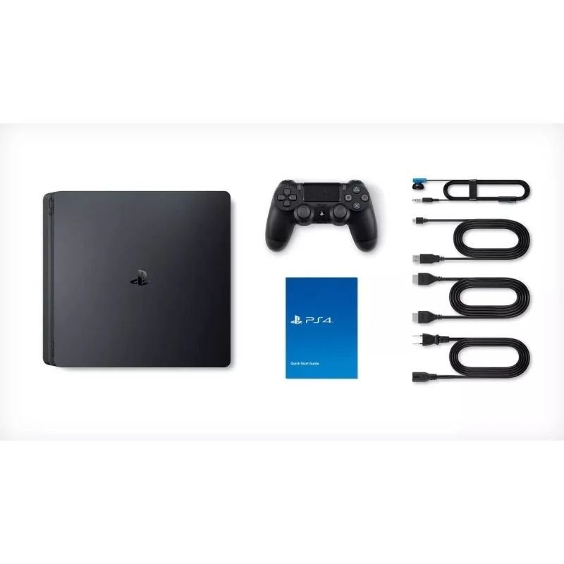 PLAYSTATION 4 SLIM PS4 + JOGO CALL OF DUTY MODERN WARFARE II + 01 CONTROLE JOYSTICK PRETO 1TB SONY CUH-2215B