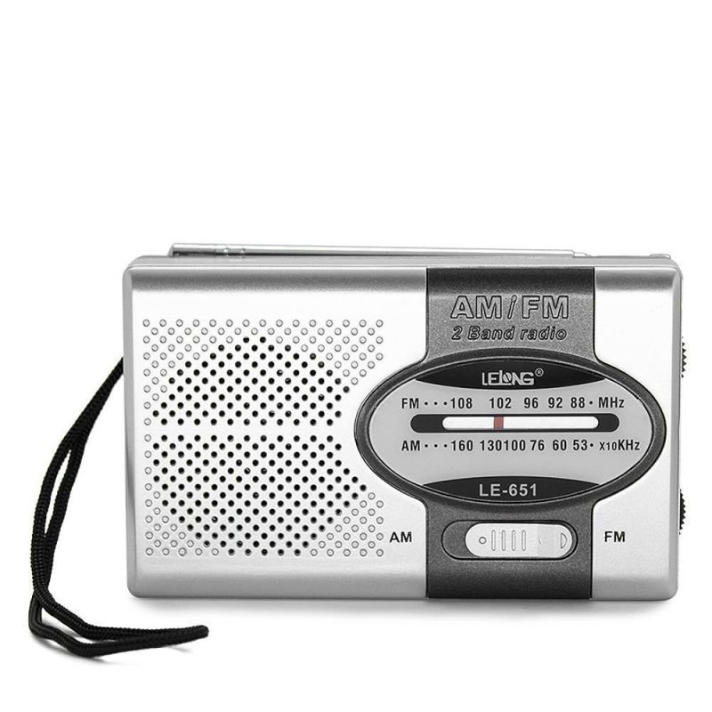 RÁDIO DE BOLSO MINI PORTÁTIL AM/FM + FONE DE OUVIDO LELONG LE-651