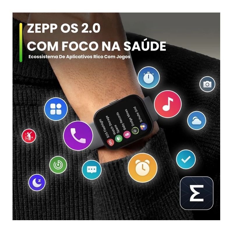 RELÓGIO SMARTWATCH AMAZFIT BIP 5 TAMANHO 1.91' A2215