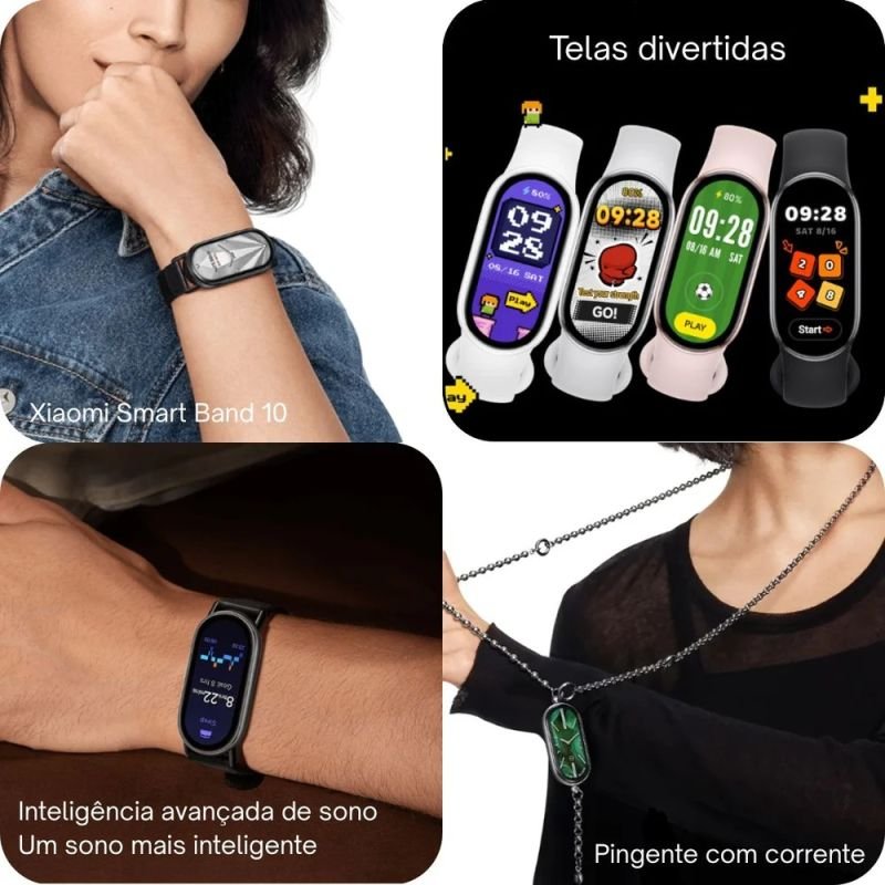 RELÓGIO SMARTWATCH XIAOMI SMARTBAND 10 TAMANHO 1.72' M2459B1