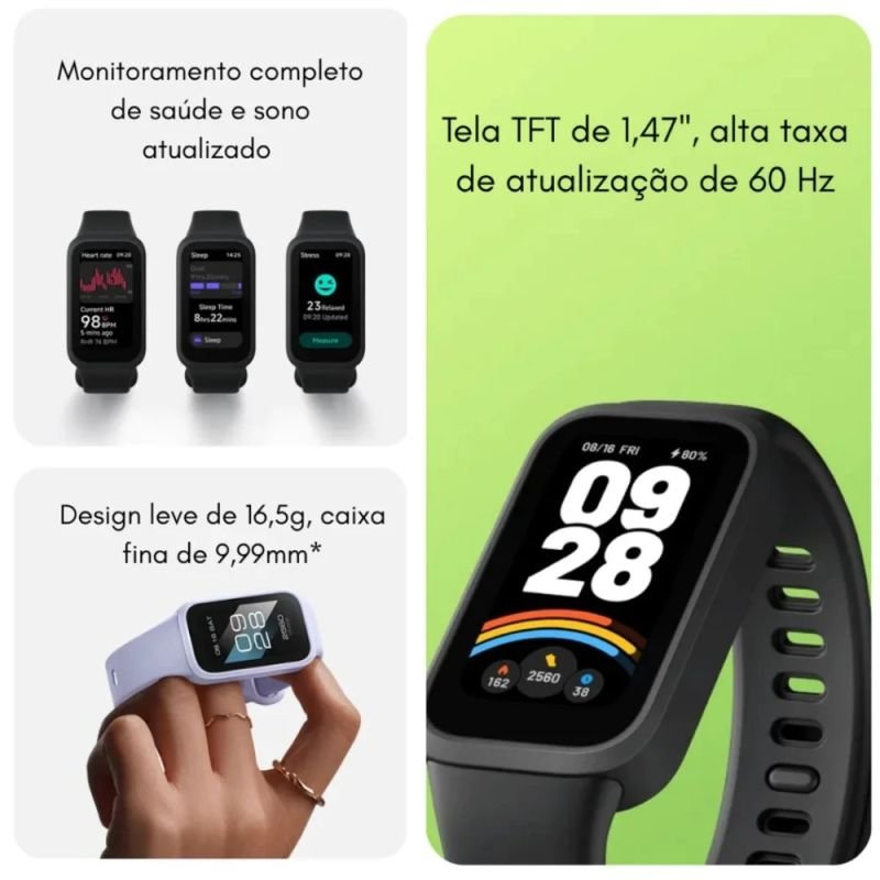 RELÓGIO SMARTWATCH XIAOMI SMARTBAND 9 ACTIVE TAMANHO 1.47' M2435B1