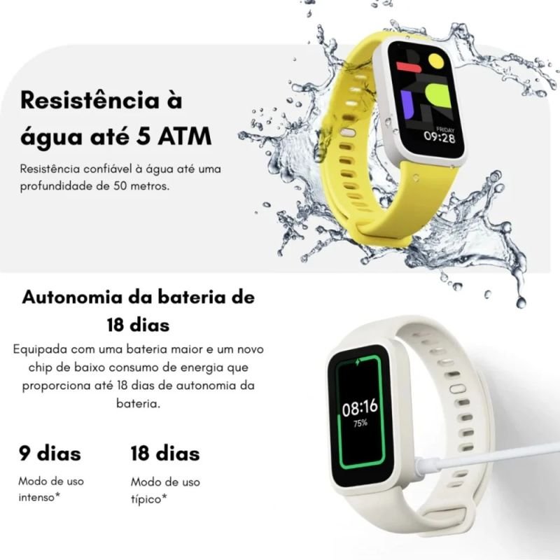 RELÓGIO SMARTWATCH XIAOMI SMARTBAND 9 ACTIVE TAMANHO 1.47' M2435B1