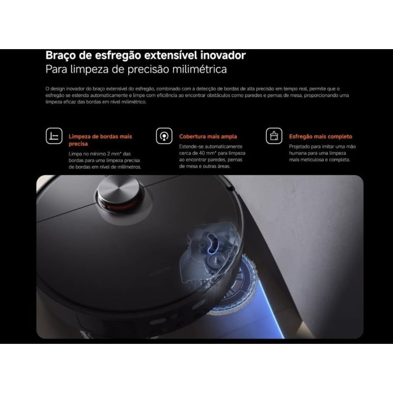 ROBÔ ASPIRADOR INTELIGENTE MOP XIAOMI ROBOT VACUUM X20 MAX D109GL