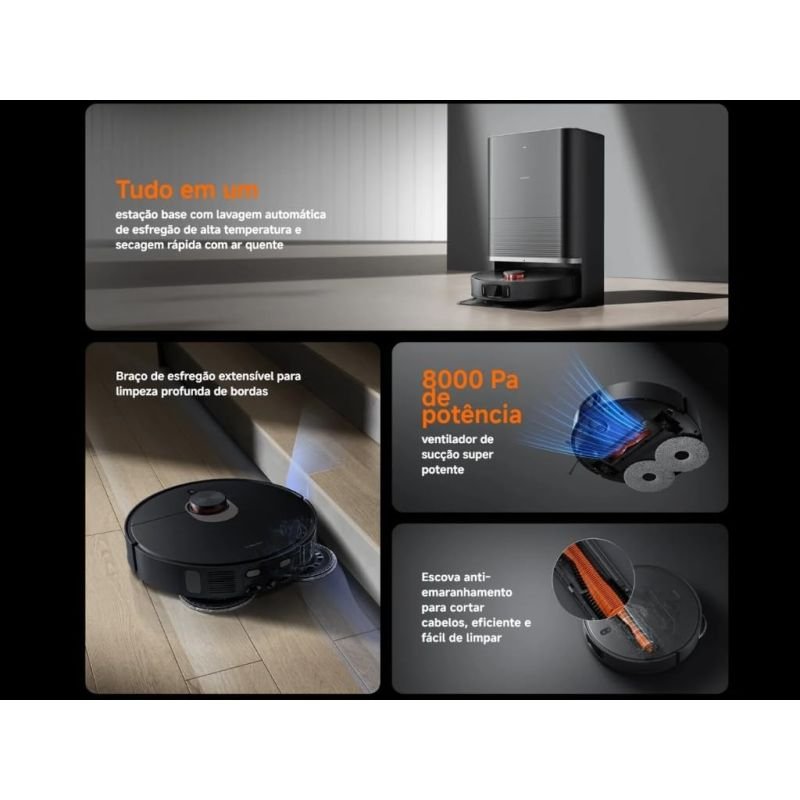 ROBÔ ASPIRADOR INTELIGENTE MOP XIAOMI ROBOT VACUUM X20 MAX D109GL