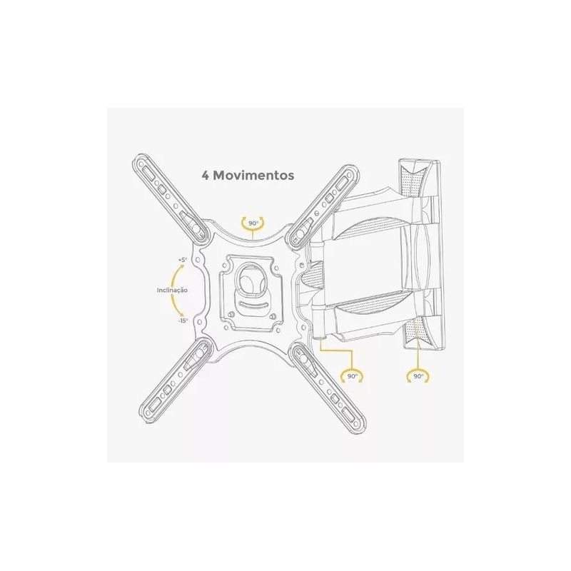 SUPORTE TRIARTICULADO PARA TV / MONITOR DE 26 A 65 POLEGADAS AQUÁRIO SAV-4401