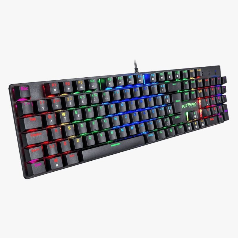 TECLADO GAMER MAMBA MECÂNICO COM ILUMINAÇÃO RGB VIPER PRO GAMER VI416