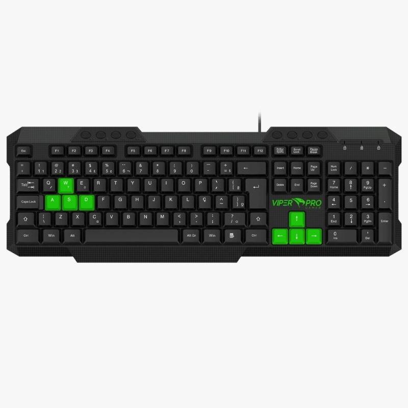 TECLADO GAMER PYTHON COM MEMBRANA VIPER PRO GAMER VI407