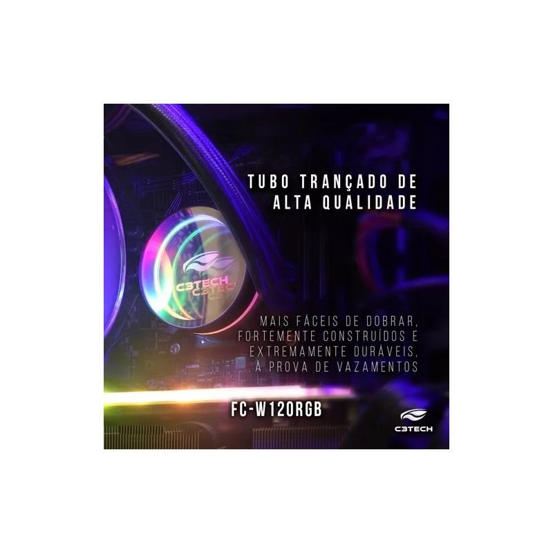 WATER COOLER 120MM PRETO/RGB GAMING C3TECH FC-W120